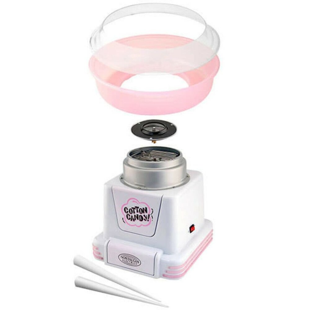 Nostalgia Candy Cotton Candy Maker Machine Pink 4 Reuseable  Cones - Picture 5 of 6